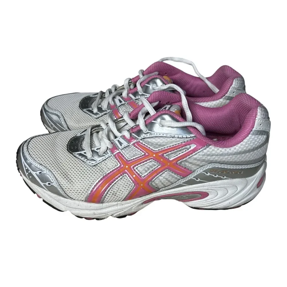 Women Asics Gel Galaxy 4 Size 8 Running Shoes Athletic White Pink